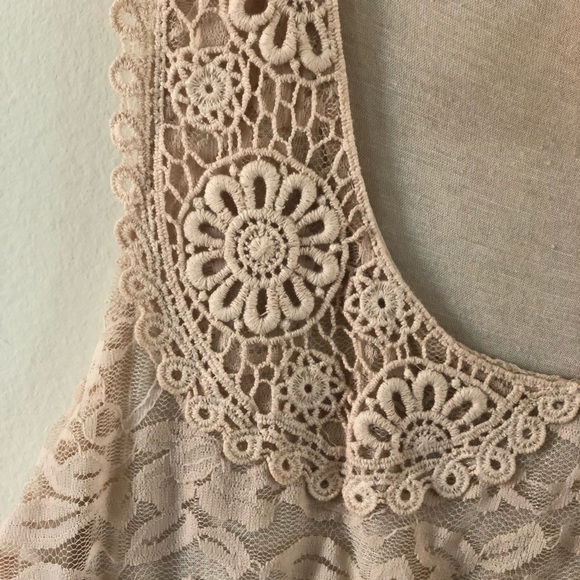 Nude Lace Party Dress - Picture 2 of 3